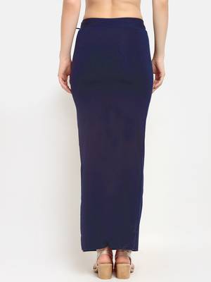 Navy-blue plain polyester petticoat 3