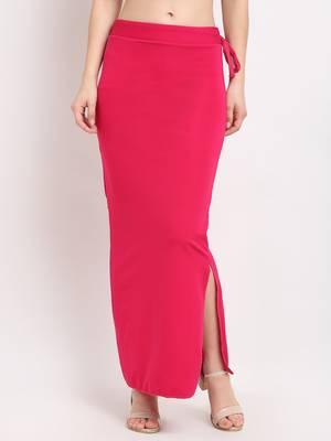 Pink plain polyester petticoat 1