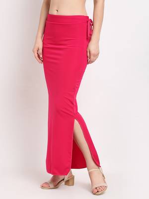 Pink plain polyester petticoat 2