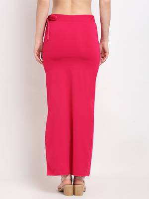 Pink plain polyester petticoat 3