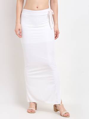 White plain polyester petticoat 1
