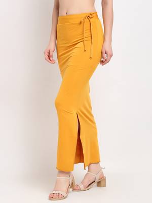 Mustard plain polyester petticoat 2