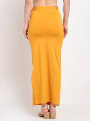 Mustard plain polyester petticoat 3