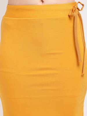 Mustard plain polyester petticoat 4