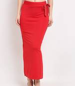 Red plain polyester petticoat