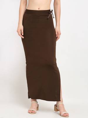 Brown plain polyester petticoat 1