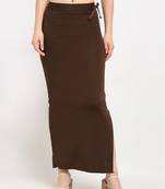 Brown plain polyester petticoat