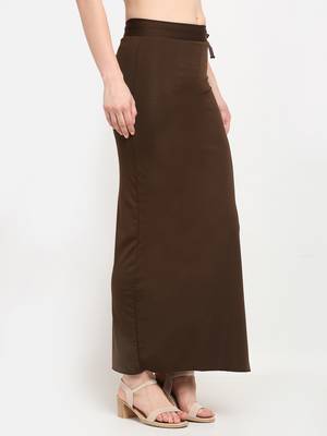 Brown plain polyester petticoat 2
