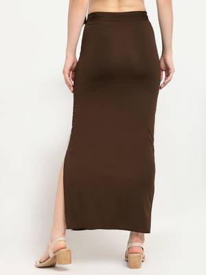 Brown plain polyester petticoat 3