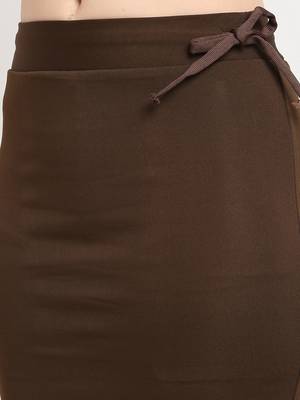 Brown plain polyester petticoat 4
