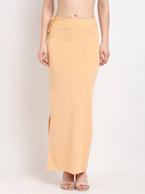 Beige plain polyester petticoat 1