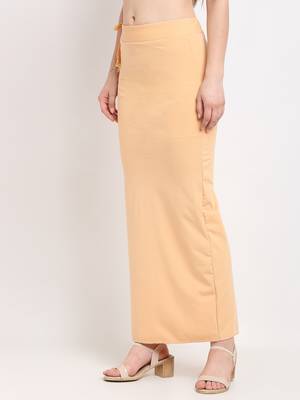 Beige plain polyester petticoat 2