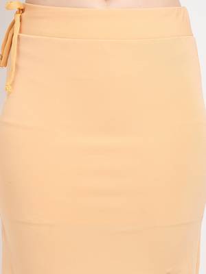Beige plain polyester petticoat 4