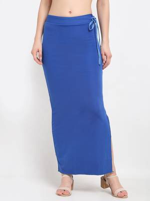 Royal-blue plain polyester petticoat 1