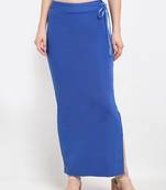 Royal-blue plain polyester petticoat