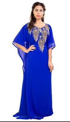 Royal Blue Stone Work Farasha 1