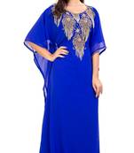 Royal Blue Stone Work Farasha