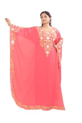 Moroccan Dubai Kaftan Arabic Abaya Maxi Hand Beaded Caftan Farasha Floor Length Party Wear Wedding 2