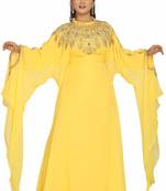 Sale !! Dubai Moroccan Kaftan Fish Cut Arabic Abaya Maxi Hand Beaded