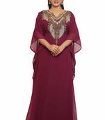 Dubai Moroccan Kaftan Arabic Abaya Maxi Hand Beaded Caftan Farasha Floor Length Party Wear Wedding