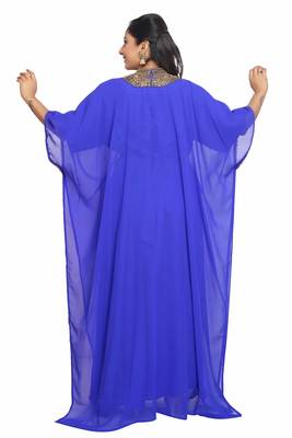 Royal Dubai Kaftan Arabic Abaya Maxi Moroccan Hand Beaded Caftan Farasha Floor Length 4