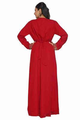 Dubai Moroccan Kaftan Arabic Abaya Maxi Hand Beaded Caftan Farasha Floor Length Party Wear Wedding 4