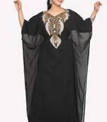 Royal Moroccan Dubai Kaftan Arabic Abaya Maxi Hand Beaded Caftan Farasha Floor Length Party Wedding Gown Beach 