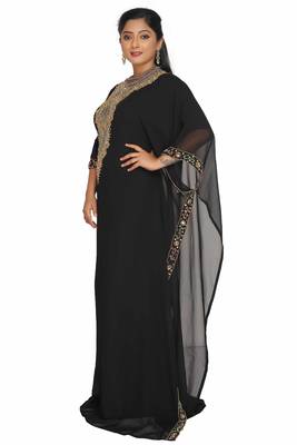 Dubai Moroccan Kaftan Arabic Abaya Maxi Hand Beaded Caftan Farasha Floor Length Party Wear Wedding 3