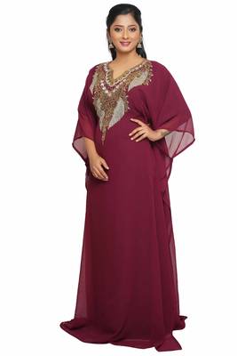  Royal Moroccan Dubai Kaftan Arabic Abaya Maxi Hand Beaded Caftan Farasha Party Wedding Gown Beach Stylish Jalabiya  3