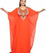 Dubai Moroccan Kaftan Arabic Abaya Kaftan Hand Beaded Caftan Farasha Floor Length Party Wear 