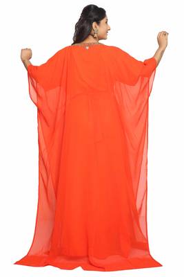 Dubai Moroccan Kaftan Arabic Abaya Kaftan Hand Beaded Caftan Farasha Floor Length Party Wear  4