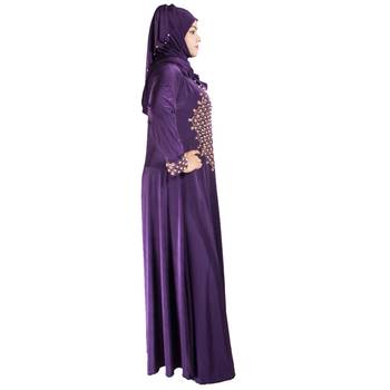 Purple brasso polyester abaya 2