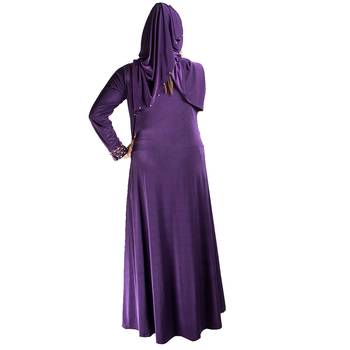 Purple brasso polyester abaya 3