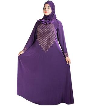 Purple brasso polyester abaya 4