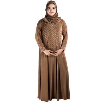 Brown brasso polyester abaya 1