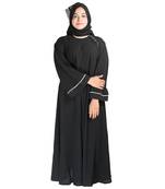 Black plain crepe abaya