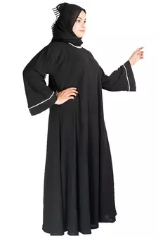 Black plain crepe abaya