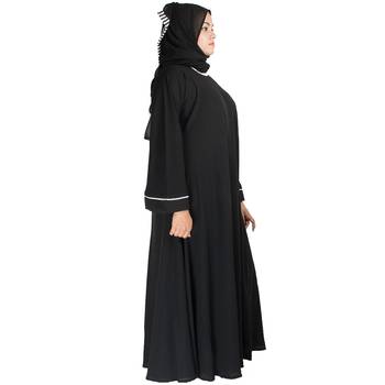 Black plain crepe abaya 3