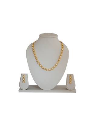 Golden Kundan  Necklace With Earring Set For Women And Girls 1