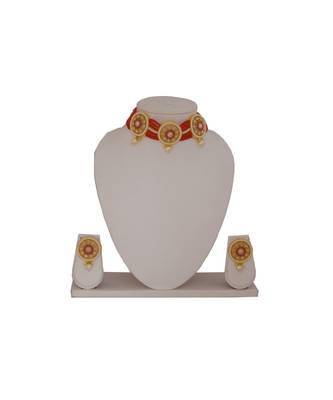 Golden Pearl And Polki Stone Choker  Necklace For Women And Girls 1