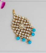 Turquoise maang-tikka