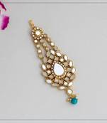 Turquoise maang-tikka