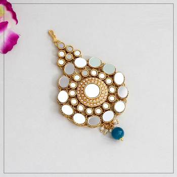 Turquoise maang-tikka 1