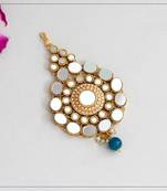 Turquoise maang-tikka