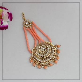 Orange maang-tikka 1