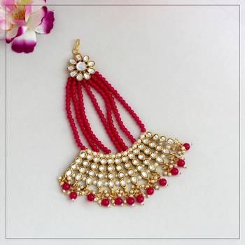 Pink maang-tikka 1