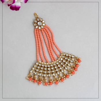 Orange maang-tikka 1