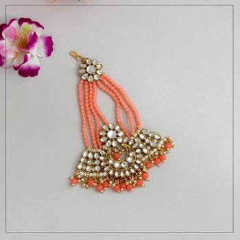 Orange maang-tikka 1
