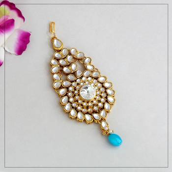 Turquoise maang-tikka 1