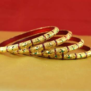 Rajasthani Gokharoo,Kara Churi Meenakari,Moti,Cz,Stone,Bangles 1